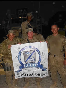 Elite ISG Banner in Afghanistan with our Troops